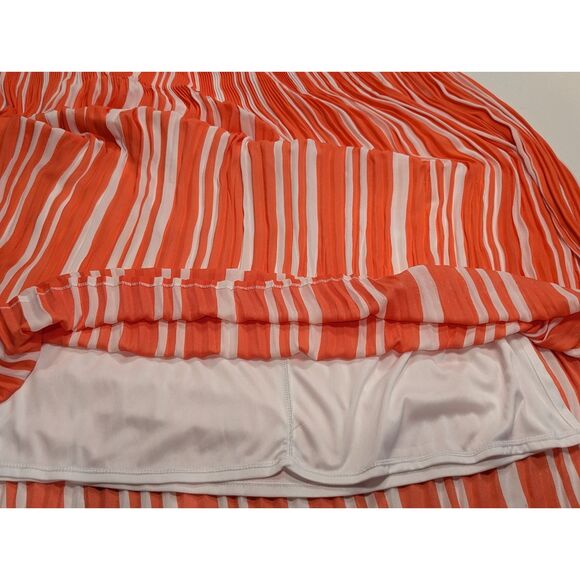 Kim Rogers Pleated Striped Maxi Skirt Size M Resort Vacation Wear Skirt - Picture 7 of 7